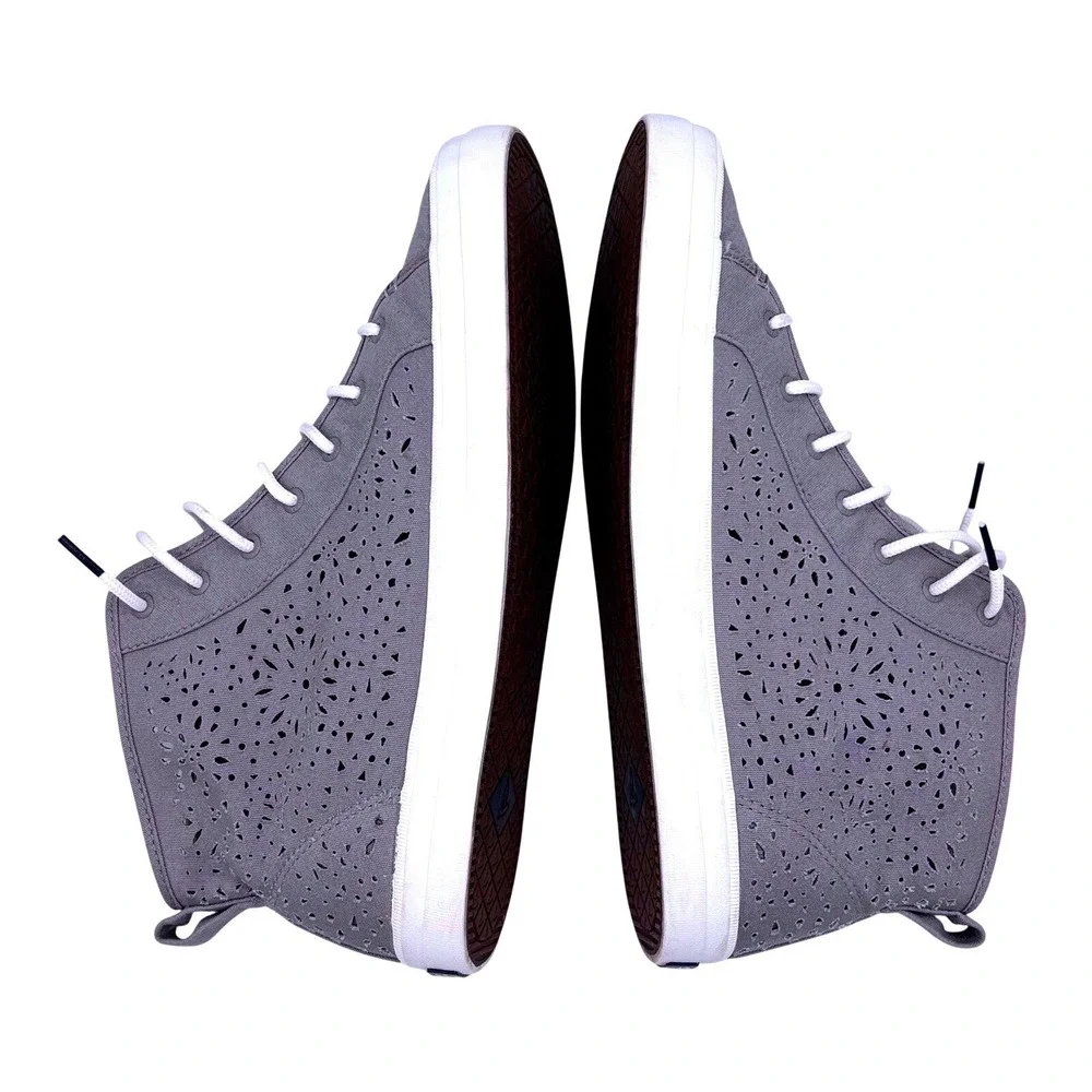 Sperry Crest Vibe Gray High Top‎ Cutout Sneakers Womens Size 12 Casual